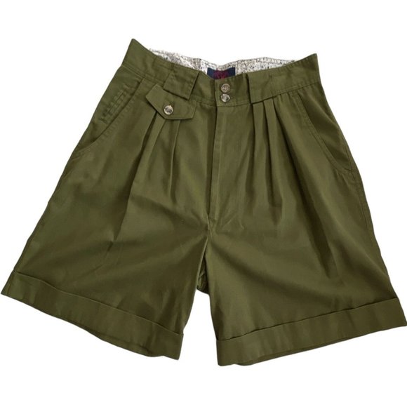 PRINCETON CLUB Bermuda Short Womens 11/12 Regular Size Army Green - Picture 1 of 8
